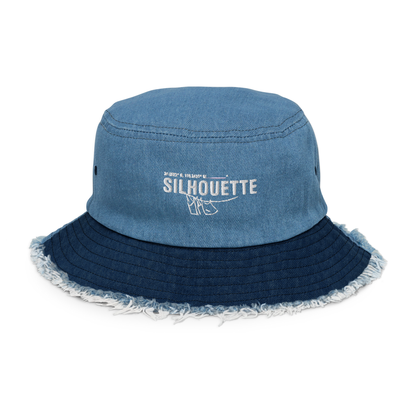 distressed denim bucket hat