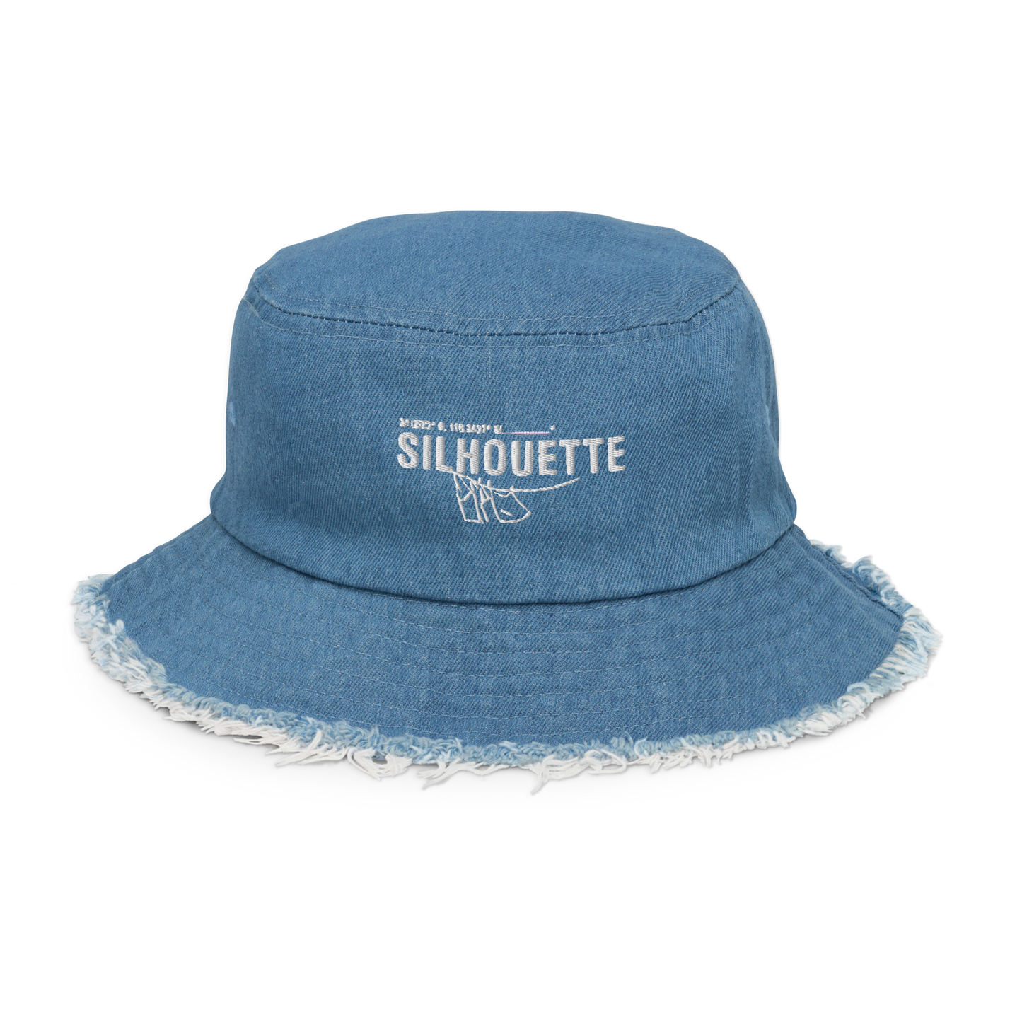 distressed denim bucket hat