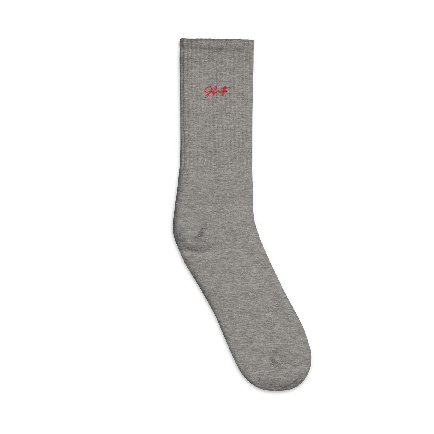 cursive silhouette socks