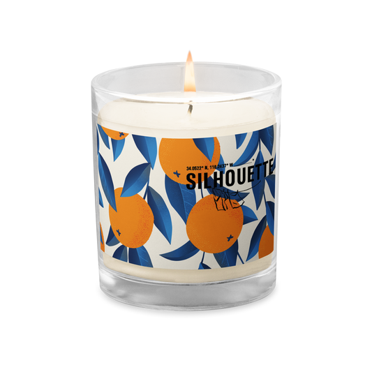 silhouette and orange juice soy wax candle