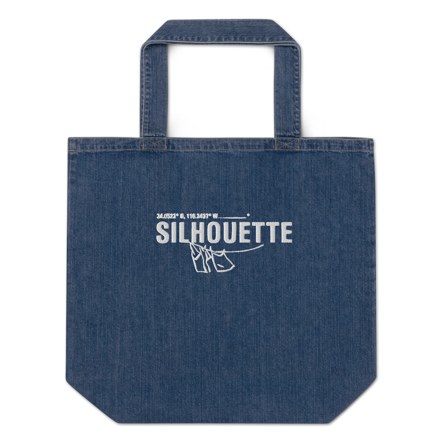 silhouette original denim tote bag