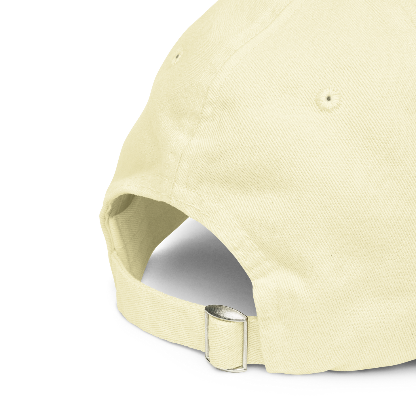 sherbert yellow cursive pastel dad hat