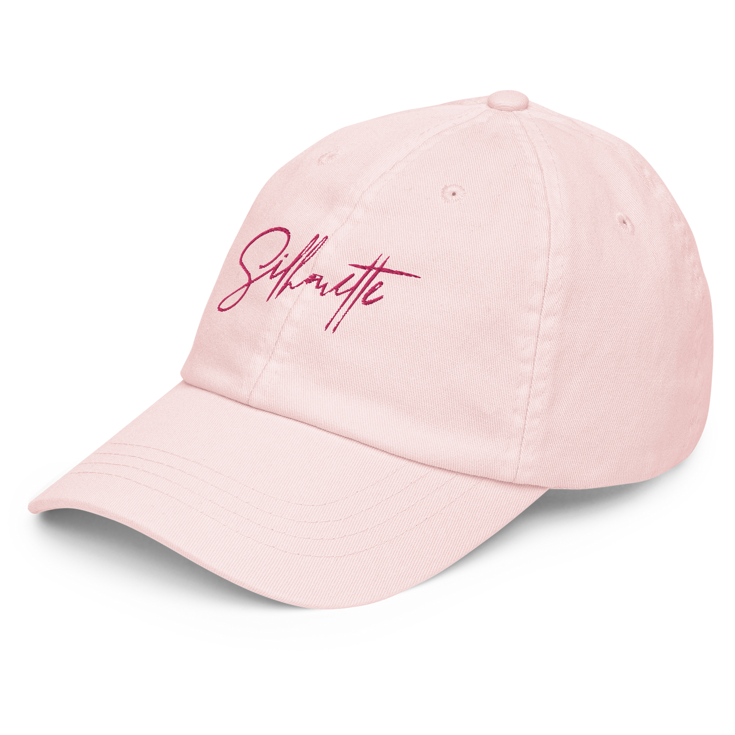 sherbert pink cursive pastel dad hat