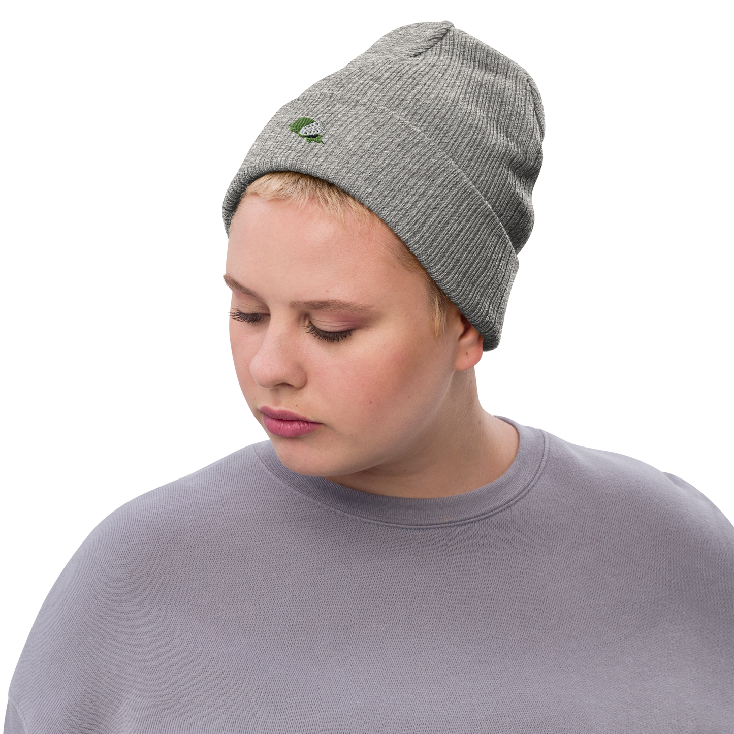 fruit for thought ribbed knit beanie