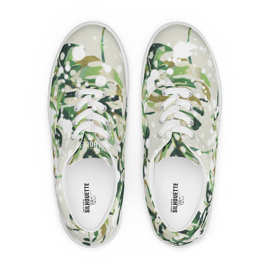 women’s splatter plant lace-up shoe