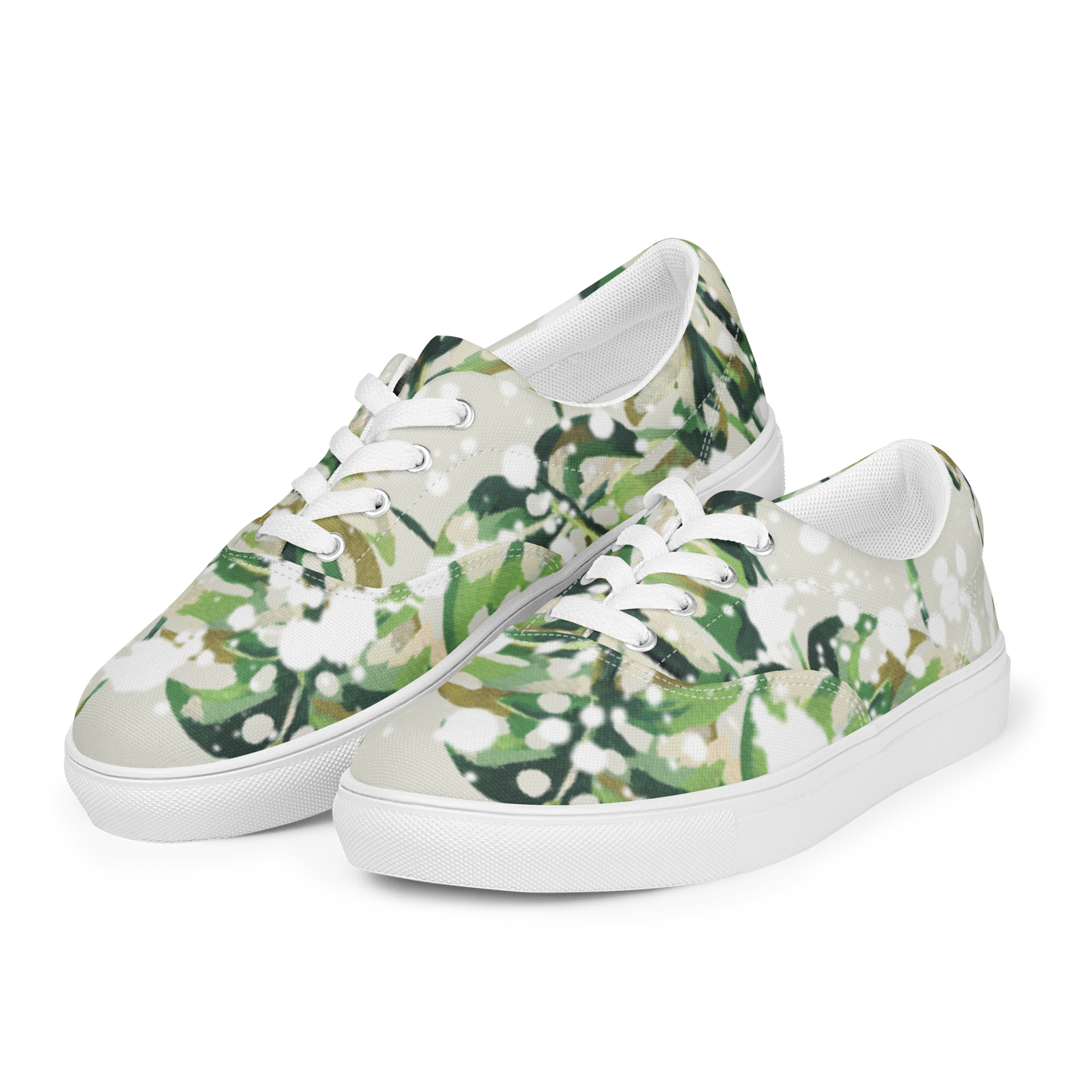 women’s splatter plant lace-up shoe