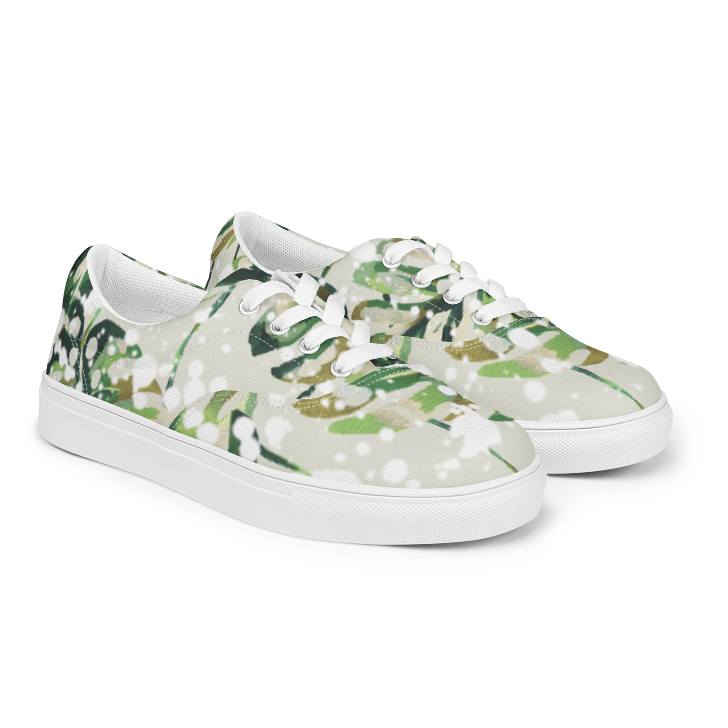 women’s splatter plant lace-up shoe