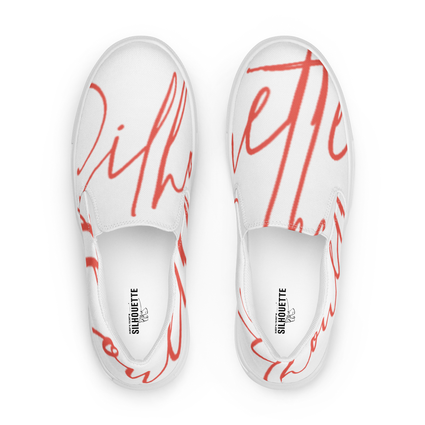 women's cursive slip on shoe