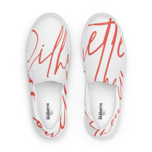 women's cursive slip on shoe