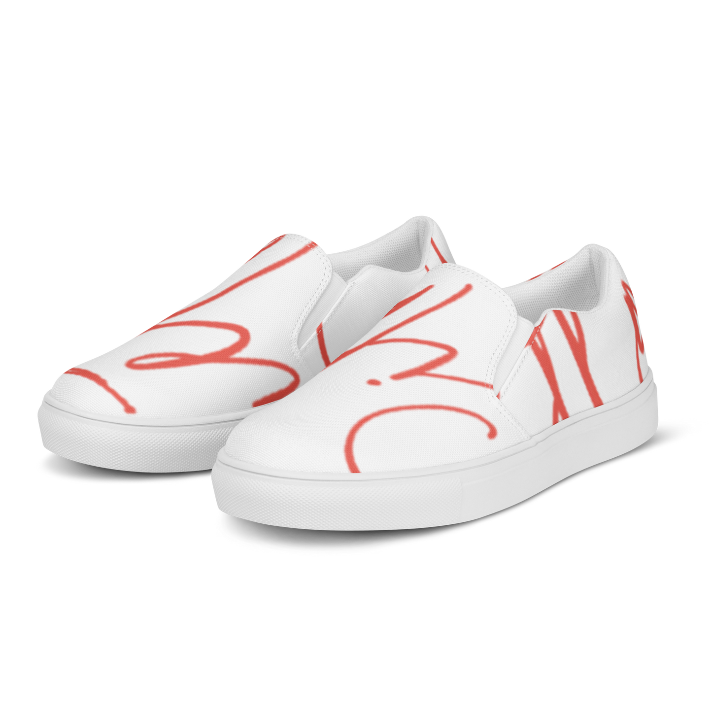 women's cursive slip on shoe